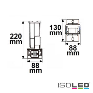 116156_skizze Wandadapter mit variablem Winkel für Street Light Modul EM145