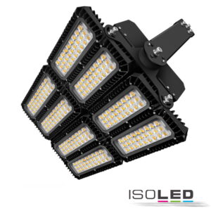 LED Flutlichtanlage 900W, 130x40°, 4 Module (Lichtpunkte), DALI dimmbar, 4000K, IP66 (ext. Trafo)