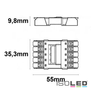 116721_skizze Durchgang Steckverbinder 5-polig, 0,5-2,5mm², max. 250V/10A