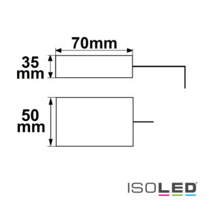 116726_skizze Anschlussbox 2x5-polig, 0,5-2,5mm², max. 450V/16A zur Durchverkabelung, mit 30cm Anschlussleitung