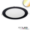 LED Downlight, 18W, rund ultraflach schwarz, 225mm, ColorSwitch 3000|3500|4000K, dimmbar