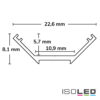 LED Eckprofil CORNER10 SLIM Aluminium eloxiert, 200cm