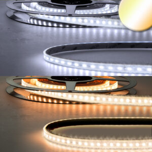 114987_Skizze LED CRI923/950 CCT Flexband, 24V DC, 10W ww | 10W kw, IP68, 5m Rolle, 240 LED/m