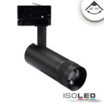 3-Phasen Schienen-Strahler fokussierbar, 8W, 20°-55°, schwarz matt, 4000K