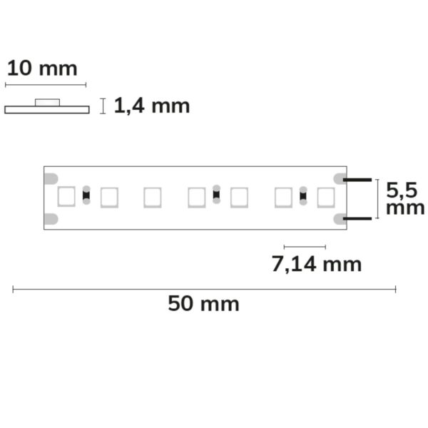 LED CRI Food Flexband Fresh Meat, 24V DC, 14,4W, IP20, 5m Rolle, 140 LED/m