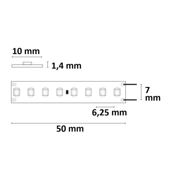 LED HEQ930 Flexband High Bright, 24V DC, 12W, IP20, 3000K, 150 lm/W, 5m Rolle, 160 LED/m