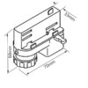3-Phasen Universaladapter, schwarz