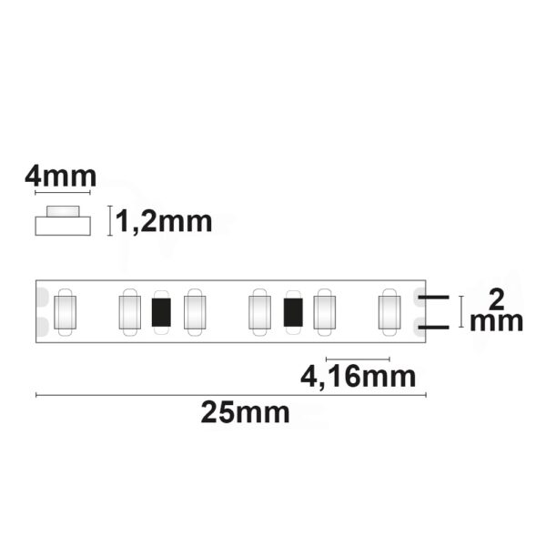 LED CRI930 MICRO Linear Flexband, 24V DC, 10W, IP20, 3000K, 5m Rolle, 240 LED/m