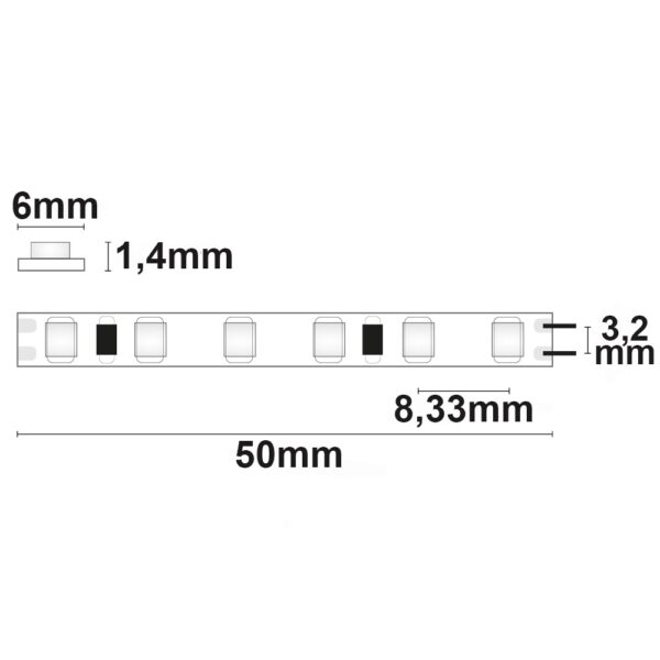 LED CRI940 MICRO Linear Flexband, 24V DC, 15W, IP20, 4000K, 5m Rolle, 120 LED/m