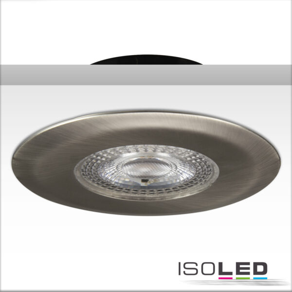 LED Einbaustrahler PC68 IP44, brushed, 5W, 38°, warmweiß, 3 Stufen dimmbar, korrosionsbeständig