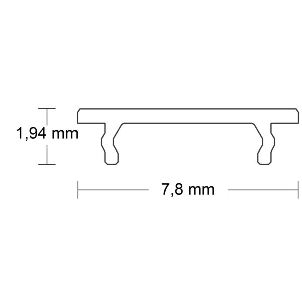 Abdeckung COVER24 opal/satiniert 200cm für Profil SURF6/LAMP40/FURNIT6