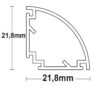 LED ECKPROFIL CORNER13, opal/satiniert, 200cm