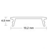 Abdeckung COVER20 opal/satiniert 600cm für Profil SURF16