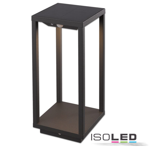 LED SOLAR Outdoor-Leuchte, PIR-Bewegungs-/Helligkeitssensor, Ein+Aus, 2W, IP54, warmweiß