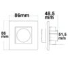 Sys-Pro 1 Zone Einbau-Drehknopf/Funk-Dimmer mit 0/1-10V Output + 4A Schaltrelais, 85-265V
