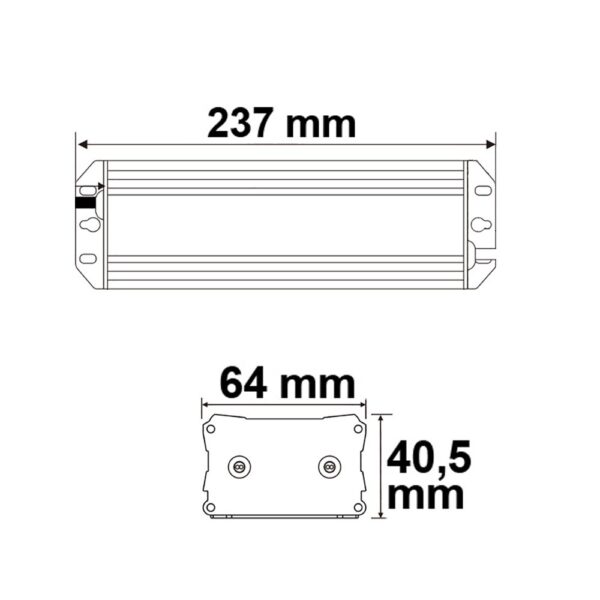 LED Trafo 12V/DC, 20-100W, IP65, dimmbar (Spannungssenke)