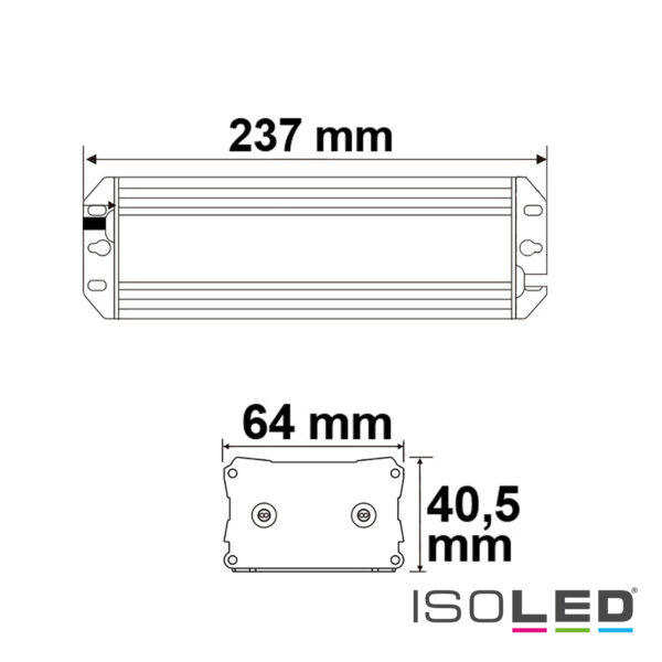 LED Trafo 12V/DC, 20-100W, IP65, dimmbar (Spannungssenke)