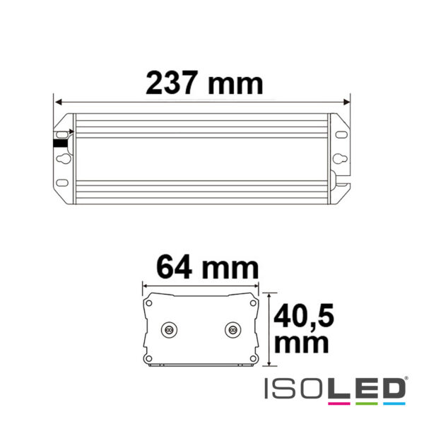 LED Trafo 24V/DC, 20-100W dimmbar (Spannungssenke), IP65