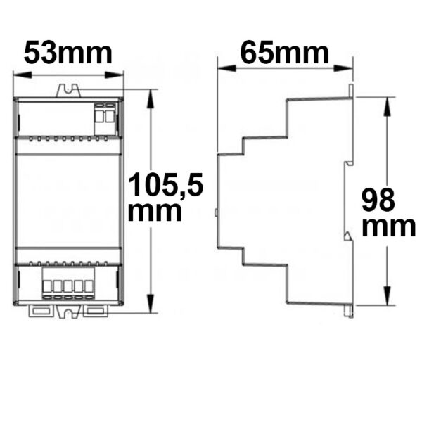 Sys-One Hutschienen Funk PWM-Dimmer, 4 Kanal, 12-36V 4x5A, 48V 4x2.5A