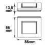 Sys-One single color 2 Zonen Aufbau-Tast-Fernbedienung mit Batterie