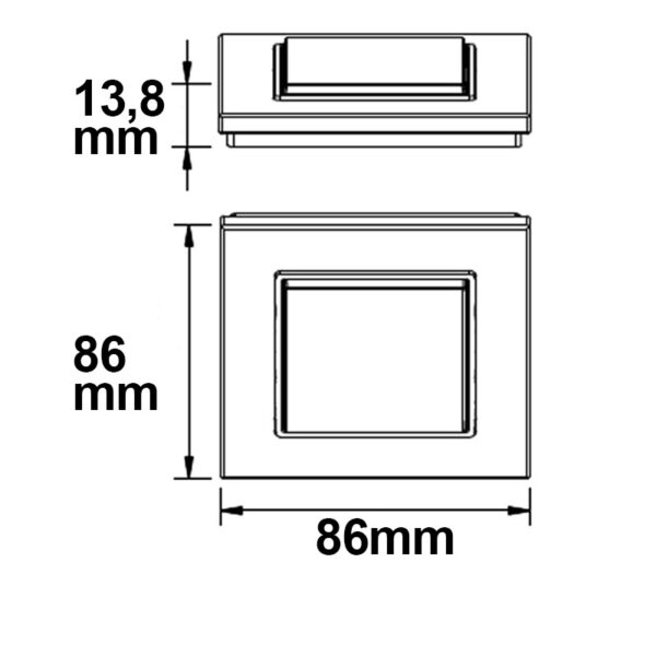 Sys-One single color 2 Zonen Aufbau-Tast-Fernbedienung mit Batterie