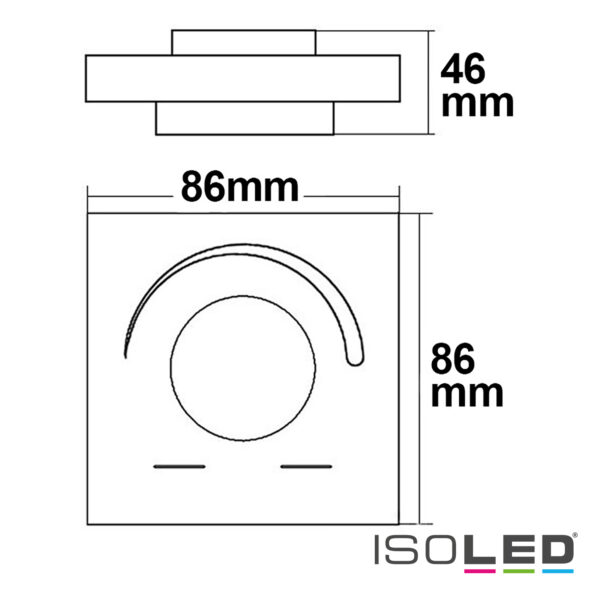 Sys-One single color 1 Zone Einbau-Drehknopf-Fernbedienung mit Batterie