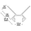 LED Fliesenprofil Ausseneck, 250cm