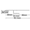 LED Trockenbauprofil Schattenfuge 40, 200cm