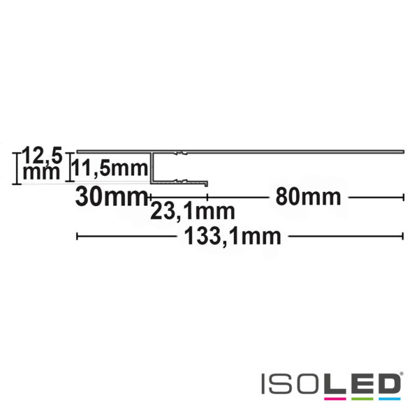 LED Trockenbauprofil Schattenfuge 80, 200cm