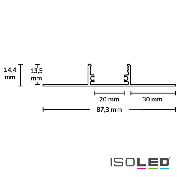 LED Trockenbau T-Profil 20, 200cm