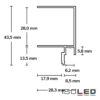 LED Trockenbauprofil Schattenfuge 8, 200cm