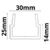 Montageschiene MR1 für Outdoor, 100cm
