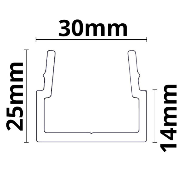 Montageschiene MR1 für Outdoor, 100cm