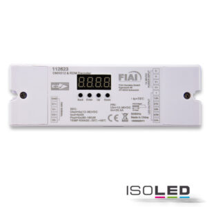 DMX512 RDM 8/16 Bit Decoder, 1-5 Kanal, 12-36V 5x5A, 48V 5x1.5A