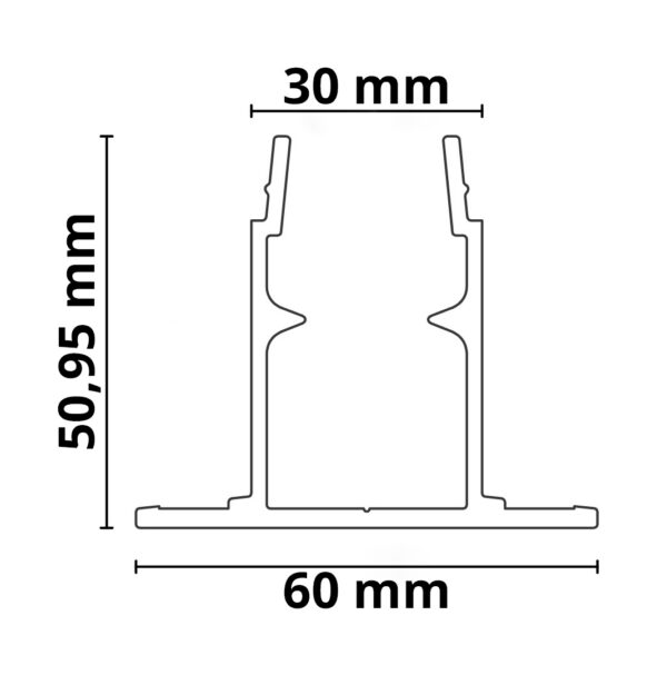 Montageschiene MR3 inkl. Montagefuß für Outdoor, 100cm
