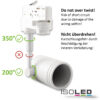 3-Phasen Schienen-Adapter für GU10-Spots, weiß