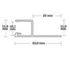 LED Fliesenprofil UP10, RAL 9003 200cm