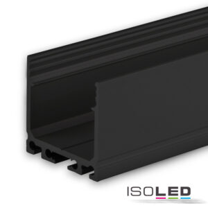 LED Aufbauprofil SURF24 Aluminium schwarz pulverbeschichtet RAL 9005, 200cm