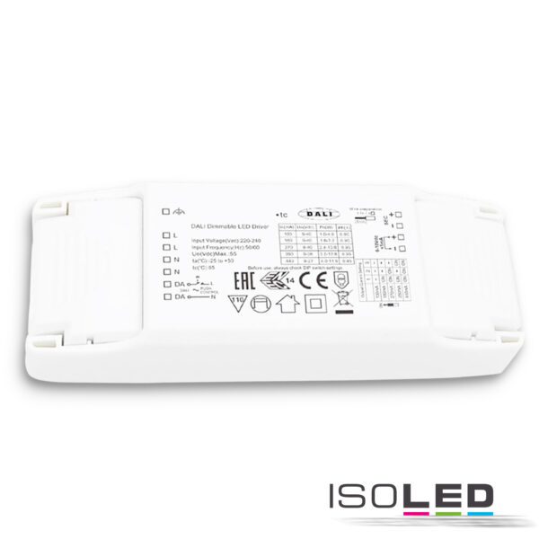 LED Konstantstrom Trafo 100/180/270/350/440mA, 10W, Push/1-10V/DALI dimmbar