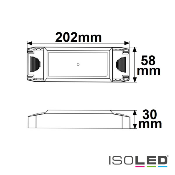 LED Konstantstrom Trafo 700/800/900/950/1050/1200mA, 40W, Push/1-10V/DALI dimmbar, SELV