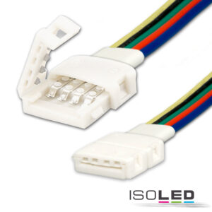 Clip-Verbinder mit Kabel (max. 5A) C1512 für 5-pol. IP20 Flexstripes mit Breite 12mm, Pitch >12mm