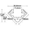 LED Montageprofil ECK10, eloxiert L: 200cm