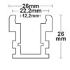 LED Montageprofil GROUND-OUT12, befahrbar, Alu Natur L: 200cm