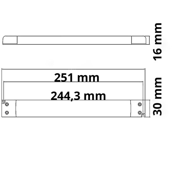 LED Trafo 24V/DC, 0-30W, SELV, ultraflach, ultraschmal