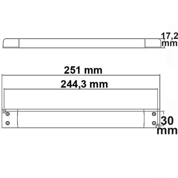 LED Trafo 12V/DC, 0-30W, SELV, ultraflach, ultraschmal