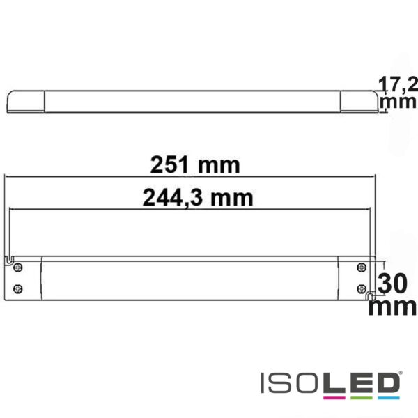 LED Trafo 12V/DC, 0-30W, SELV, ultraflach, ultraschmal