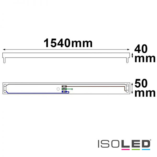 Halterung für T8 Röhren 150cm, verkabelt, ohne VG