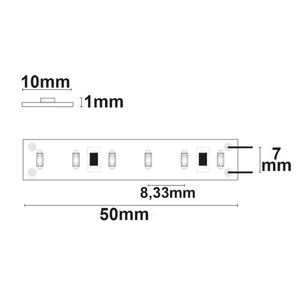 LED CRI942 Flexband, 24V DC, 15W, IP20, 4200K, 5m Rolle, 120 LED/m