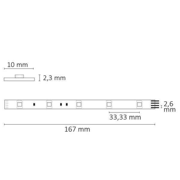 LED SIL-RGB Flexband, 24V DC, 7,2W, IP20, 5m Rolle, 30 LED/m