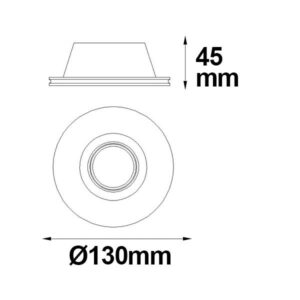 112076_2_iso Gips Einbaustrahler für GU10/MR16 Spots, rund, rückversetzt, weiß